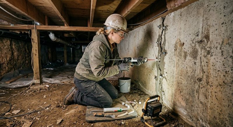 Basement Foundation Repair in Cabarrus County, NC