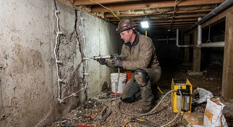 Basement Foundation Repair in Cabarrus County, NC