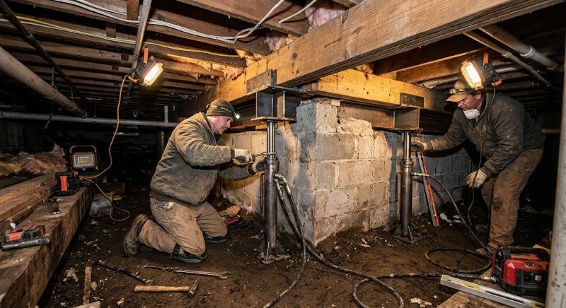Basement Foundation Repair in Cabarrus County, NC
