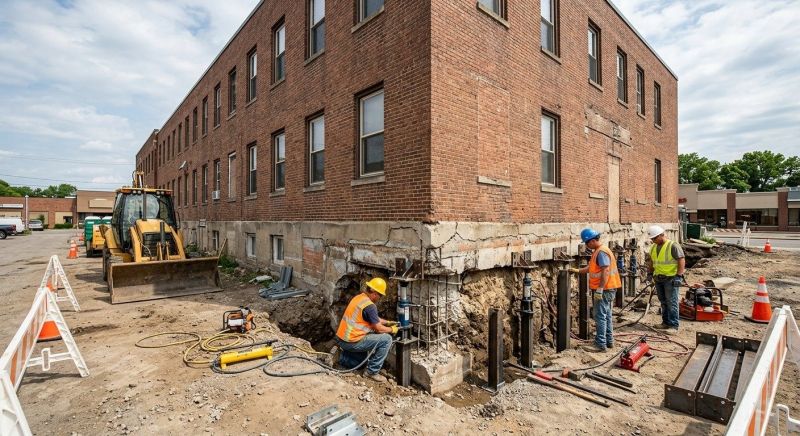 Commercial Foundation Repair in Cabarrus County, NC