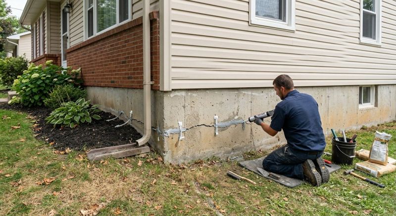 Cracked Foundation Repair in Kannapolis, NC