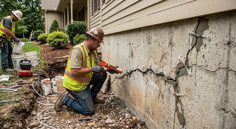 Cracked Foundation Repair in Kannapolis, NC