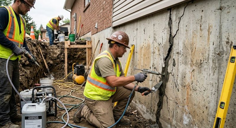 Cracked Foundation Repair in Cabarrus County, NC