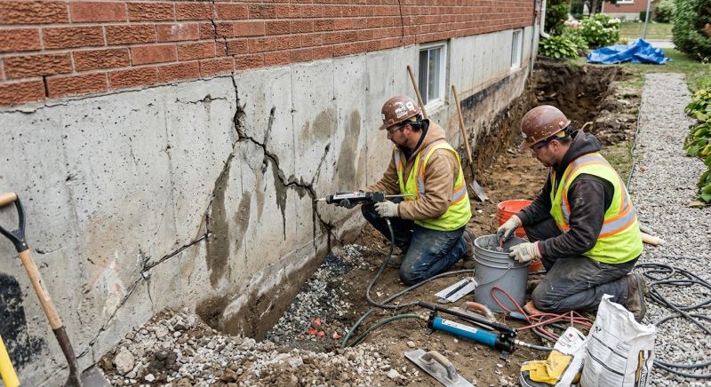 Cracked Foundation Repair in Midland, NC