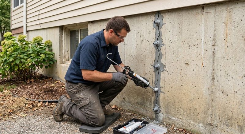 Foundation Crack Sealing in Cabarrus County, NC