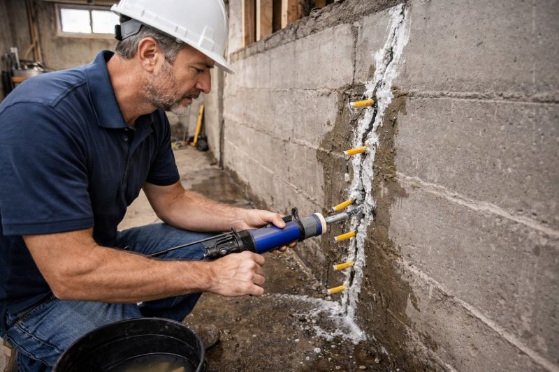 Foundation Crack Sealing in Cabarrus County, NC