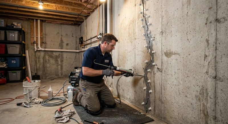 Foundation Crack Sealing in Cabarrus County, NC