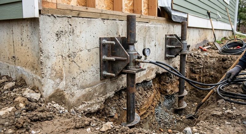 Foundation Pier Leveling in Cabarrus County, NC