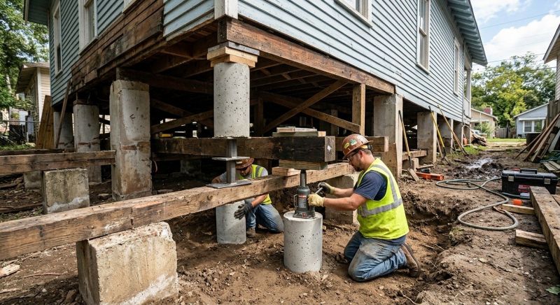 Foundation Pier Repair in Cabarrus County, NC