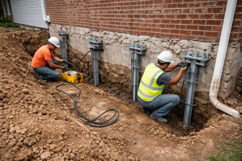 Helical Piers Installation in Cabarrus County, NC