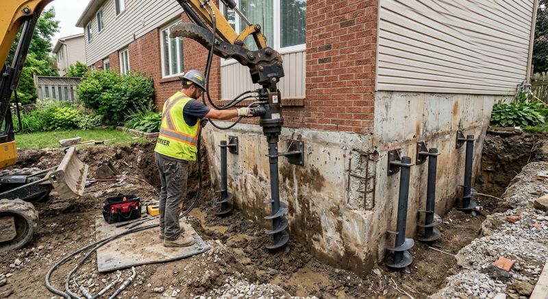 Helical Piers Installation in Cabarrus County, NC