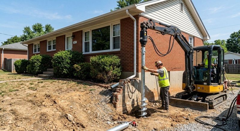 Helical Pile Installation in Cabarrus County, NC
