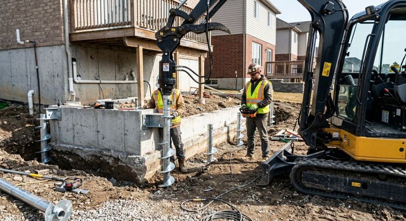 Helical Pile Installation in Cabarrus County, NC