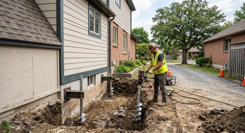 Helical Pile Installation in Cabarrus County, NC
