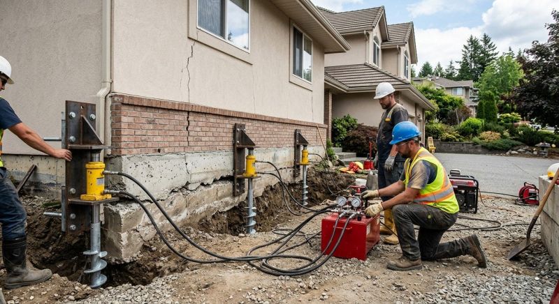 Sinking Foundation Lifting in Cabarrus County, NC