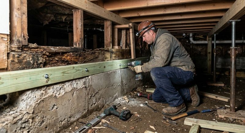 Sinking Foundation Repair in Locust, NC