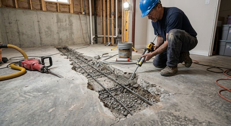 Slab Foundation Repair in Cabarrus County, NC