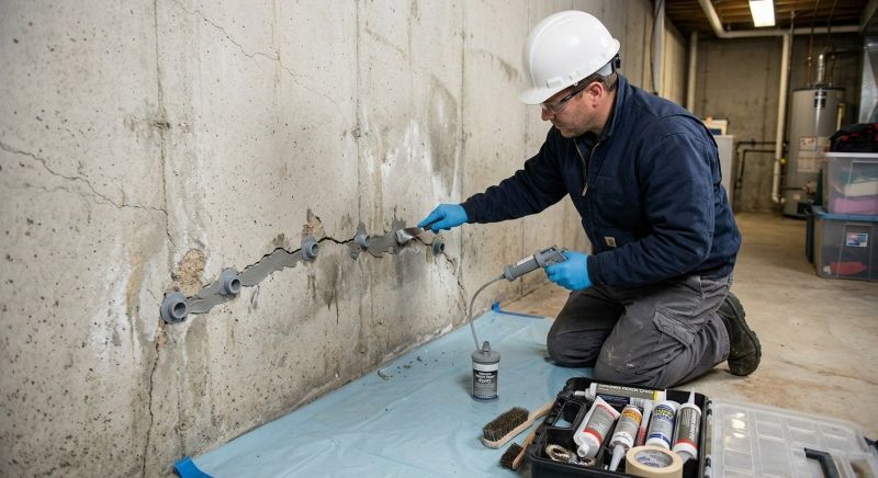 Structural Crack Repair in Cabarrus County, NC