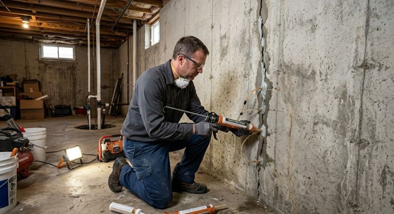 Structural Crack Repair in Cabarrus County, NC