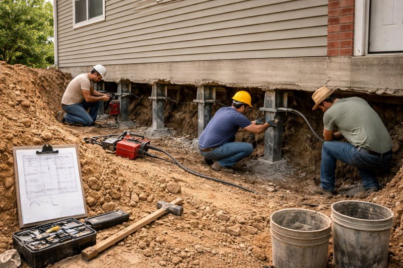 Structural Underpinning in Cabarrus County, NC
